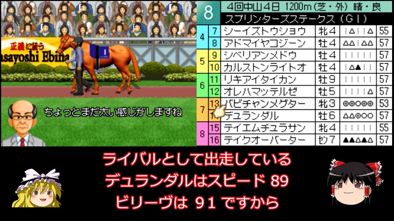 ダービースタリオンDS 攻略 #13 衝撃のスピード!? 快速女王バビチャンメグター