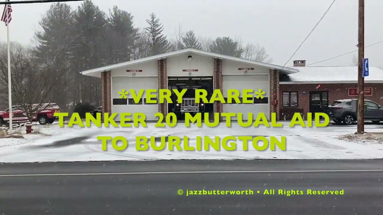*VERY RARE* Avon Volunteer Fire Department Tanker 20 Responding With Air Horns M/A To Burlington!!!!