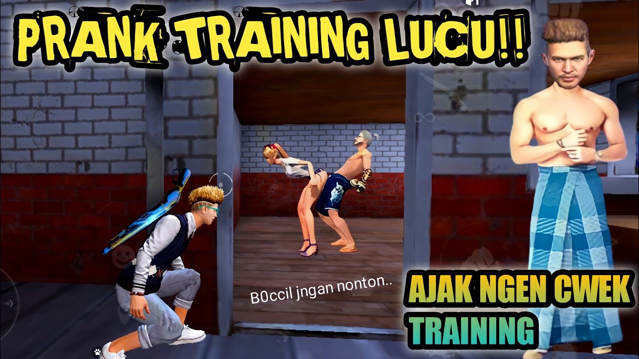PRANK TRAINING NGAKAK 😆 AJAK NGEN TANTE TRAINING 😈 FF NGEN