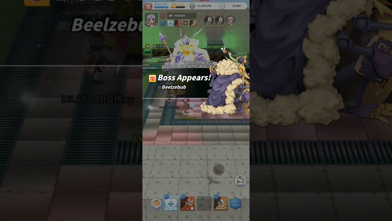 Labyrinth of Ragnarok (Global): NO AGGRO (3 man Bio Laboratory Run) at Beelzebub Boss Fight Stage