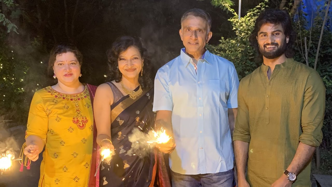 Celebrating Diwali With My Family || Super Star Krishna || Sudheer Babu || Manjula Ghattamaneni