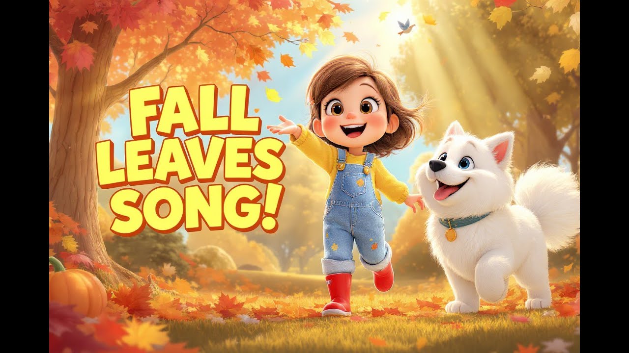 🍁 Fall Leaves Song for Kids | Sing, Dance & Learn with Mia & Luna! 🎶