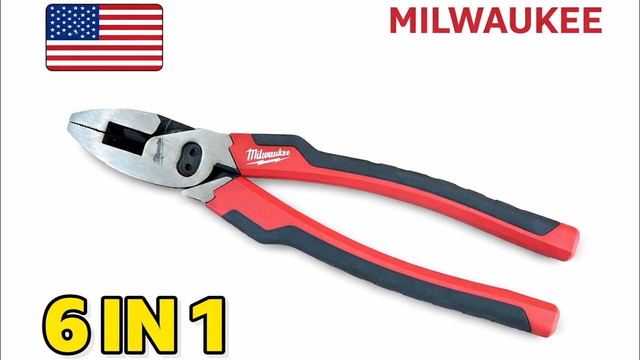 MULTI FUNÇÕES! Alicate MILWAUKEE 6IN1 Lineman's Pliers 48-22-3309 Heavy Duty!