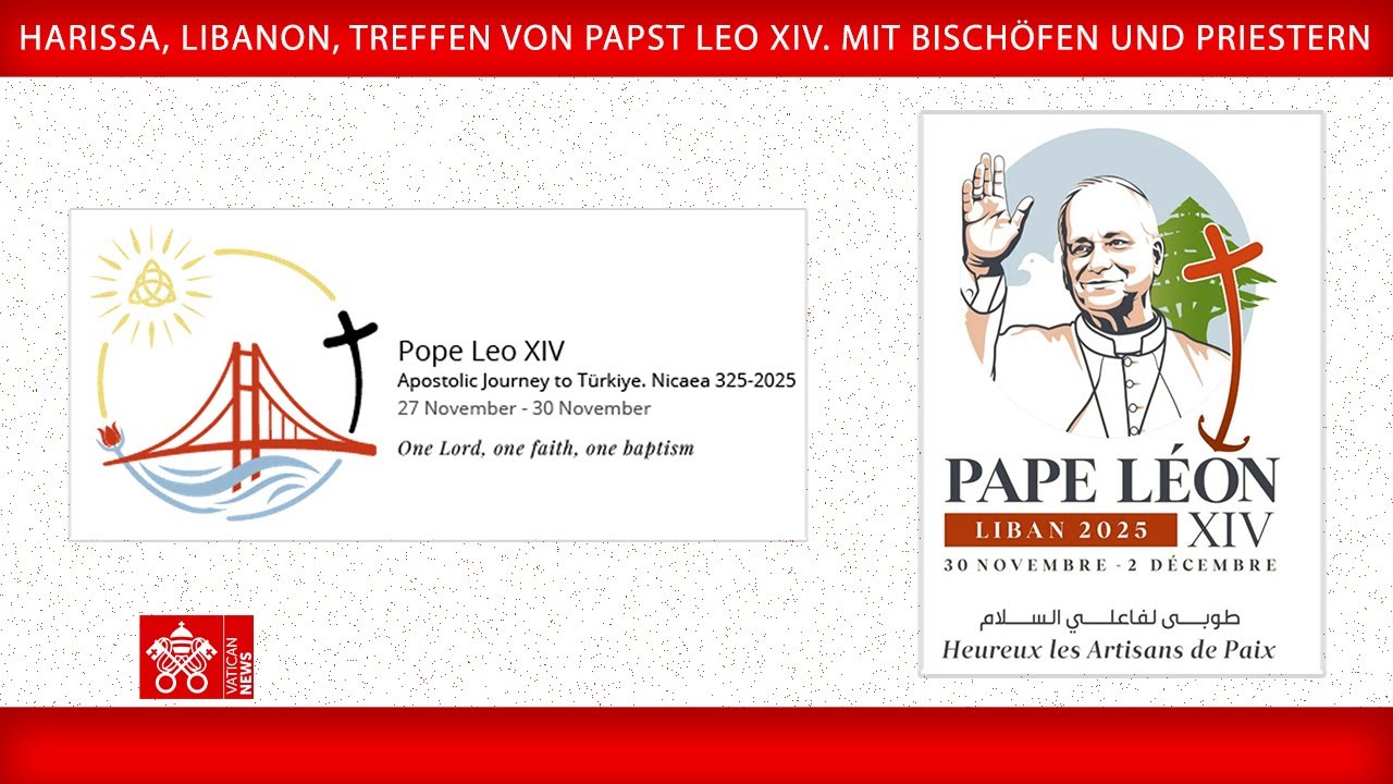 Harissa, Libanon, Treffen mit Bischöfen und Priestern, 1. Dezember 2025, Papst Leo XIV.