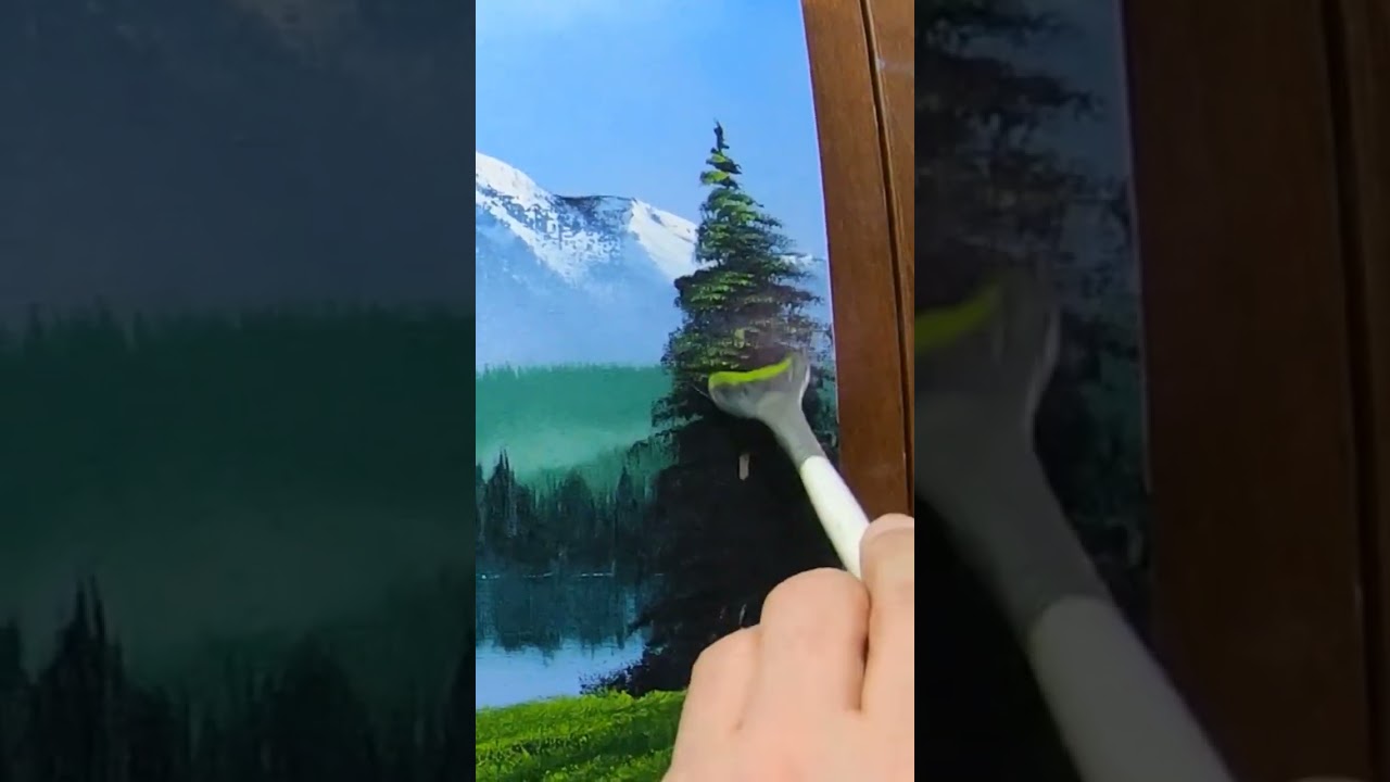 Demonstrating Bob Ross's Happy Little Trees