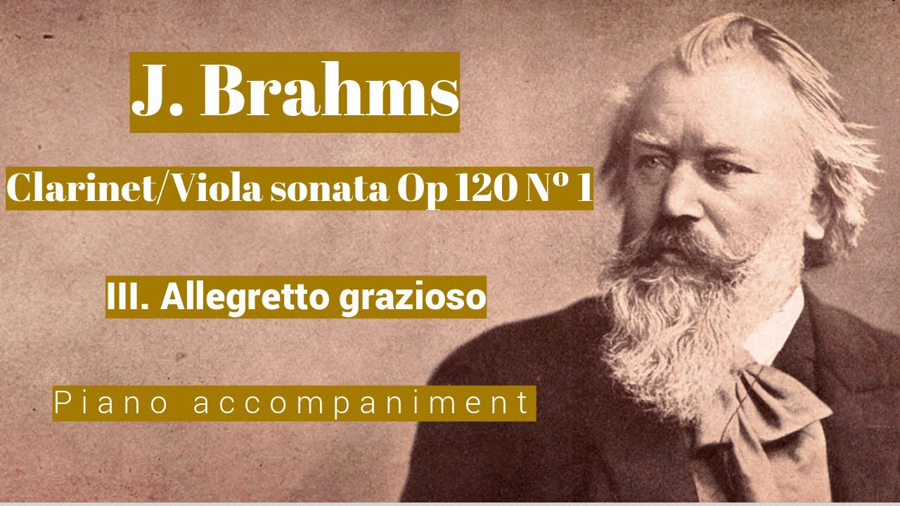 Brahms - Clarinet/Viola Sonata Op 120 Nº 1 - III. Allegretto grazioso - Piano Accompaniment