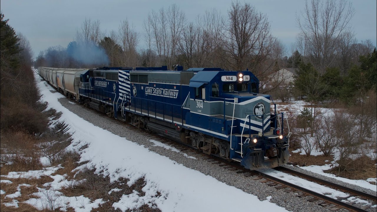 LSRC from Black River to Oscoda Michigan, LSRC 304 and LSRC 4304 with Train 326S
