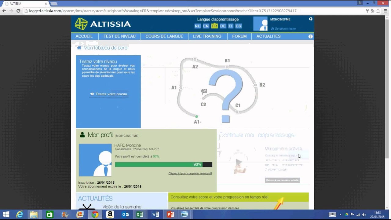 Vidéo explicative d'activation du compte Altissia