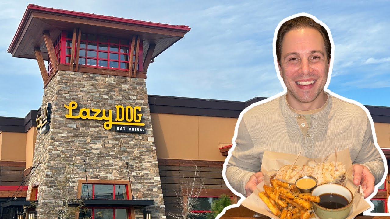 NEW Lazy Dog Restaurant Right Outside Disney World | Dog Friendly Dining on HWY 192 | Full Review