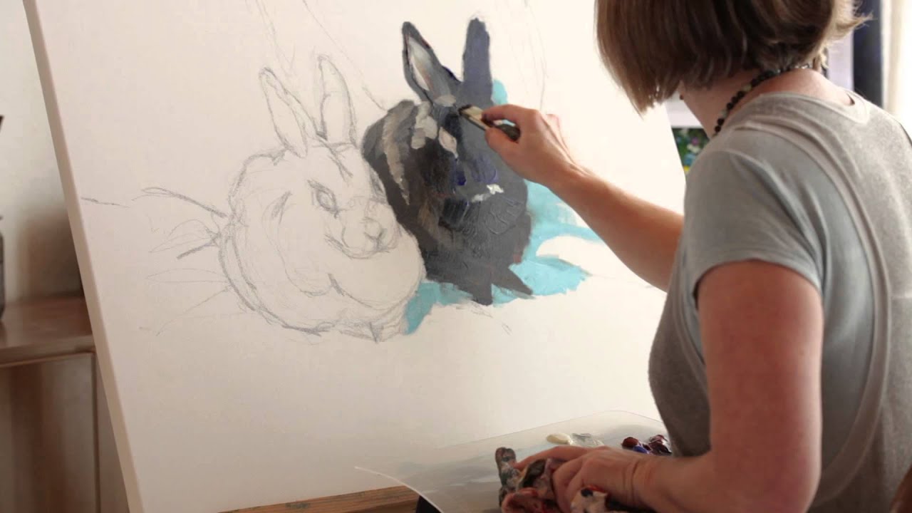 Monika Reiter, Malanleitung, Acryl - Hasen *Osterspecial* (Schritt für Schritt)