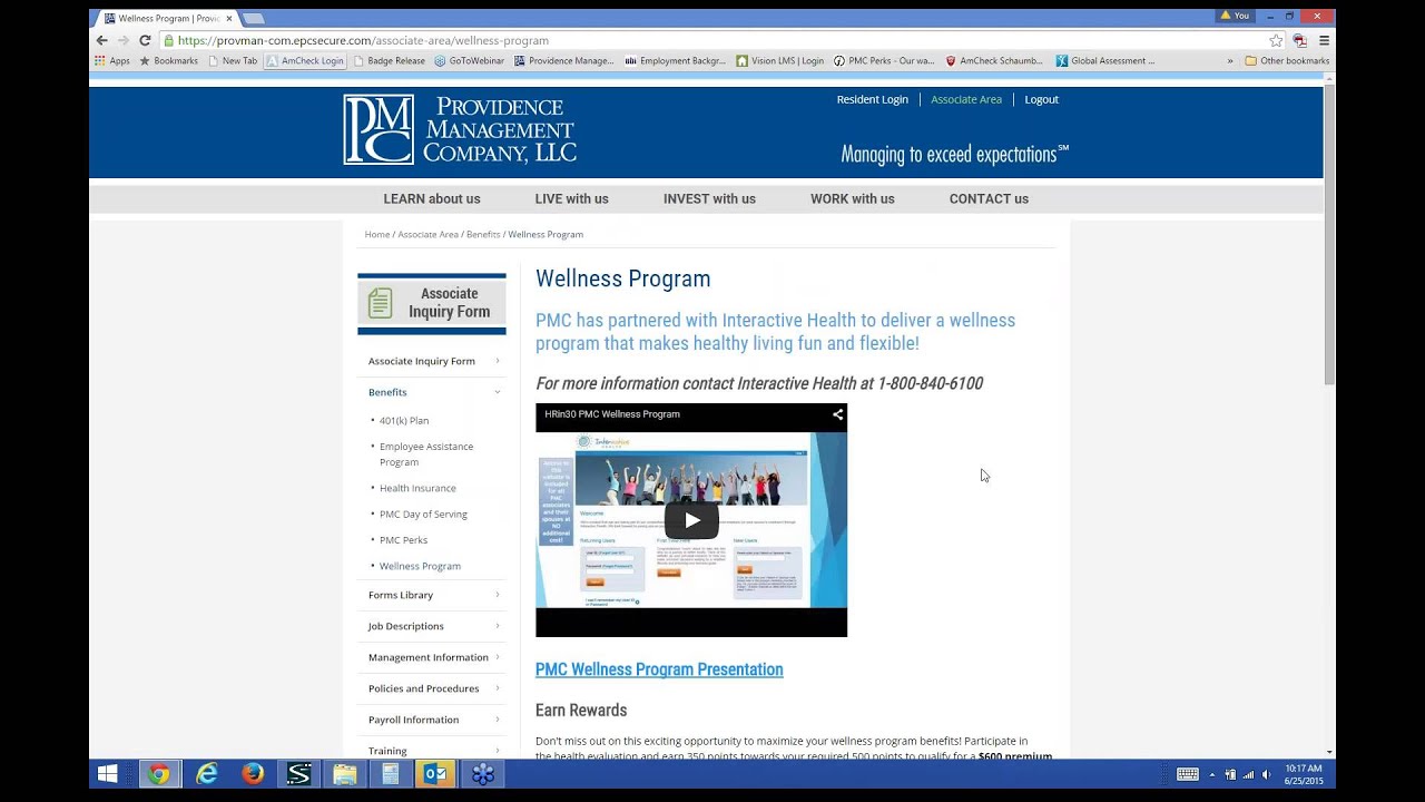 HRin30 PMC Website - Associate Login Area