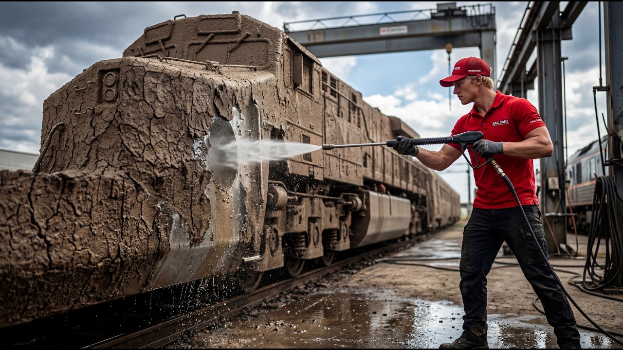 Cleaning the World's Dirtiest Train | Extreme Deep Wash & Full Restoration ASMR