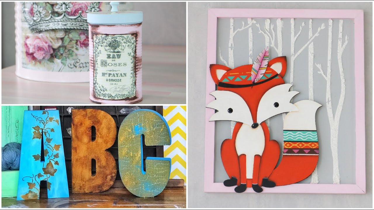 ManosalaObraTv 2019 Programa 5 - Decorar latas - Cuadro Nordico Infantil - Letras de Madera