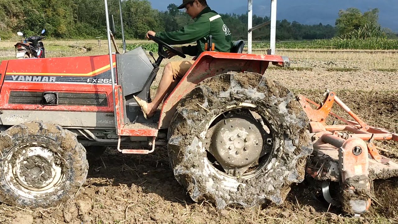 Dòng máy  YNAMAR FX 265 vừa mua bãi, với dân phay cuabota 1,5 m băm đất (máy nông nghiệp miền Bắc)