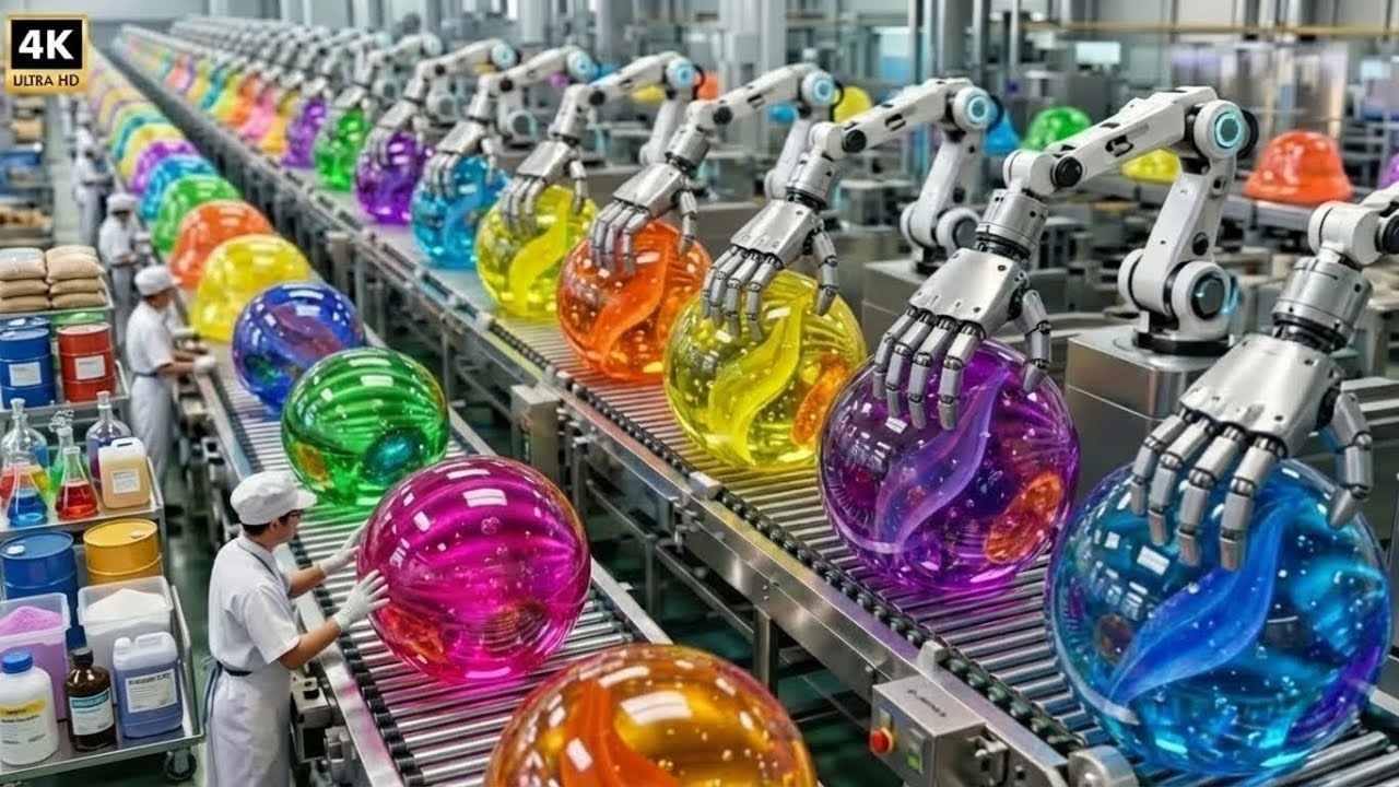 Inside a Modern Glass Marble Factory — From Pure Sand to Mesmerizing Swirled Spheres