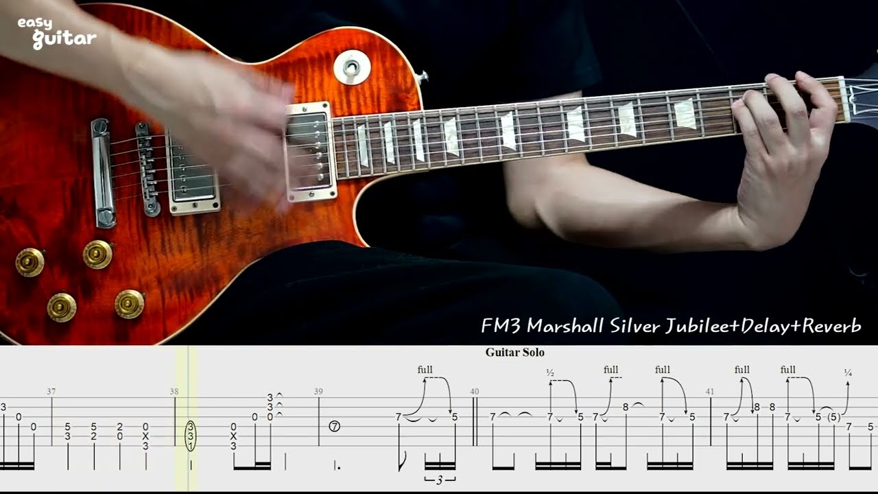 Guns N' Roses - Don't Cry Guitar Lesson With Tab Part 2/2(Slow Tempo)