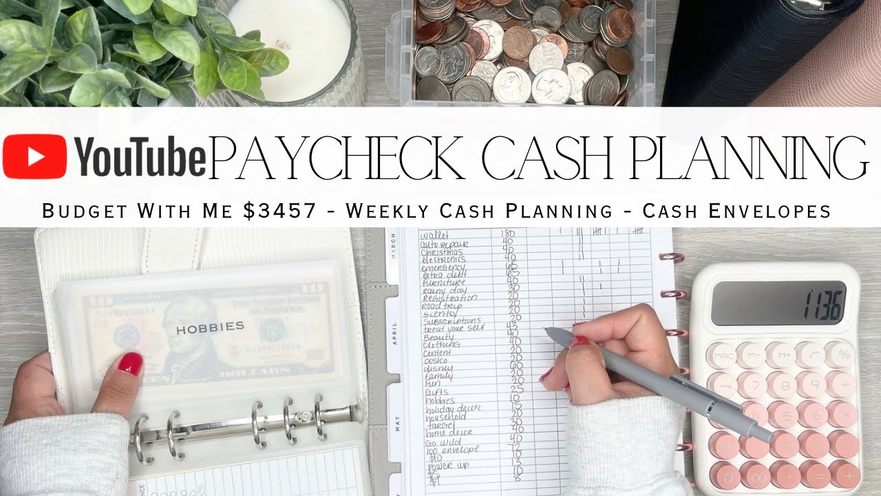 YouTube Paycheck Budget With Me $3457 | Cash Planning for the Week | Cash Envelope System