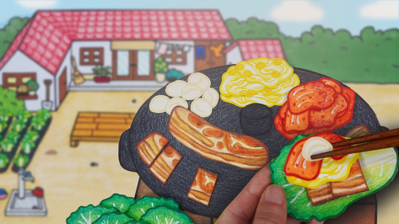 🍗😋할머니네 솥뚜껑에 삼겹살 구워먹기 :: 셀프어쿠스틱