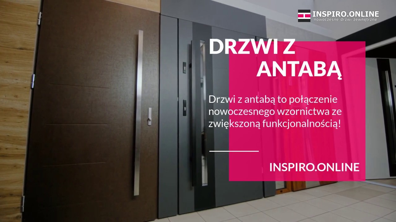 Drzwi Inspiro z antabą (pochwytem) oraz wbudowanym zaczepem dzień/noc