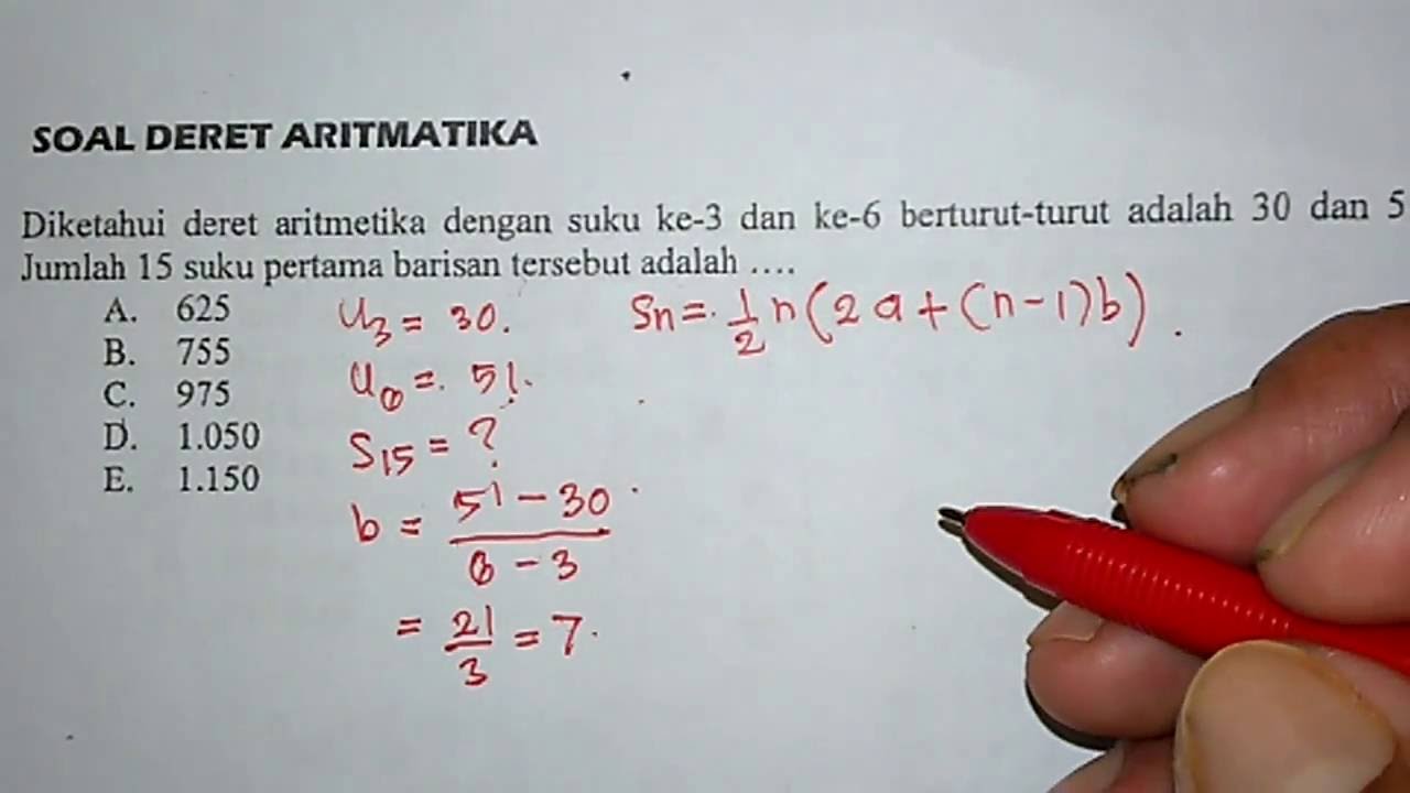 Tutorial Menghitung jumlah dari n suku pada Deret Aritmatika (2) - Matematika SMP dan SMA