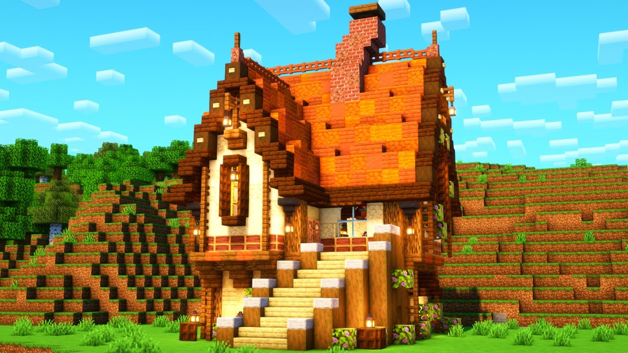 【マイクラ】かわいい家の作り方【Minecraft】【建築講座】