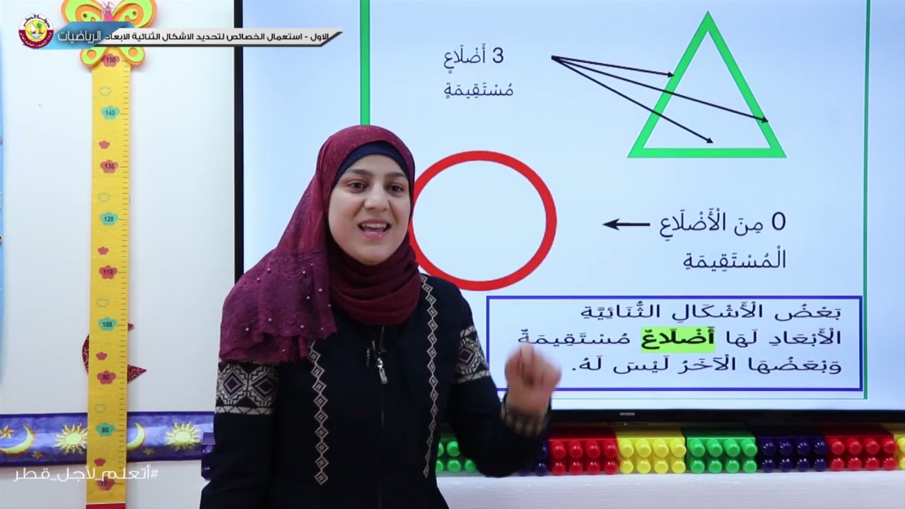 الصف الأول   رياضيات   استعمال الخصائص لتحديد الأشكال الثنائية الأبعاد   1