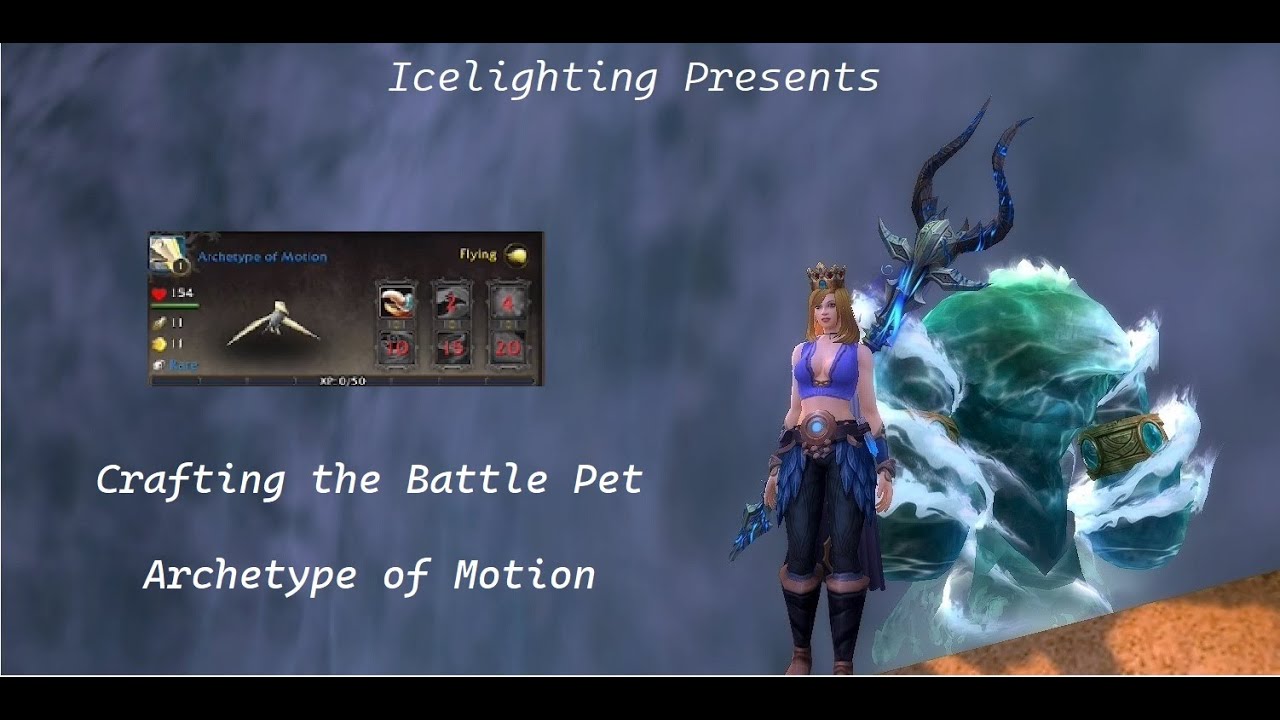 Archetype of Motion - Craftable Battle Pet - Proto Avian Lattice - Glimmer of motion - Genesis Motes