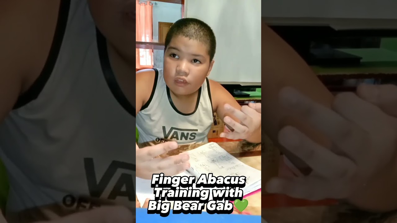 Finger Abacus Training with Gab💚 #kidscantell #teachaaaivy #tutor #tutee #fingerabacus