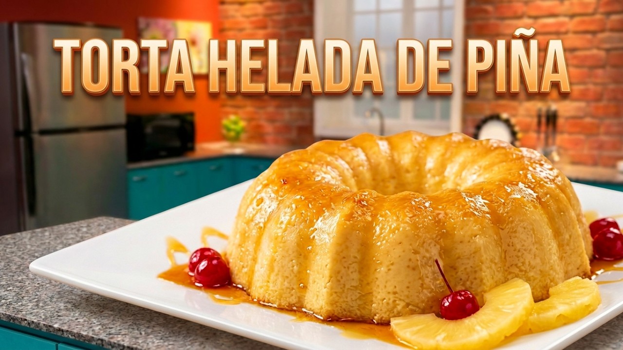 TORTA HELADA DE PIÑA (RAPIDO Y FACIL) - POSTRES SALE CALIENTE, AL SABOR DEL CHEF PERU