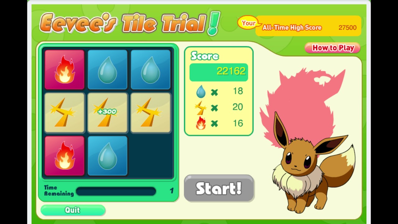 Eevee's Tile Trial - Title Screen