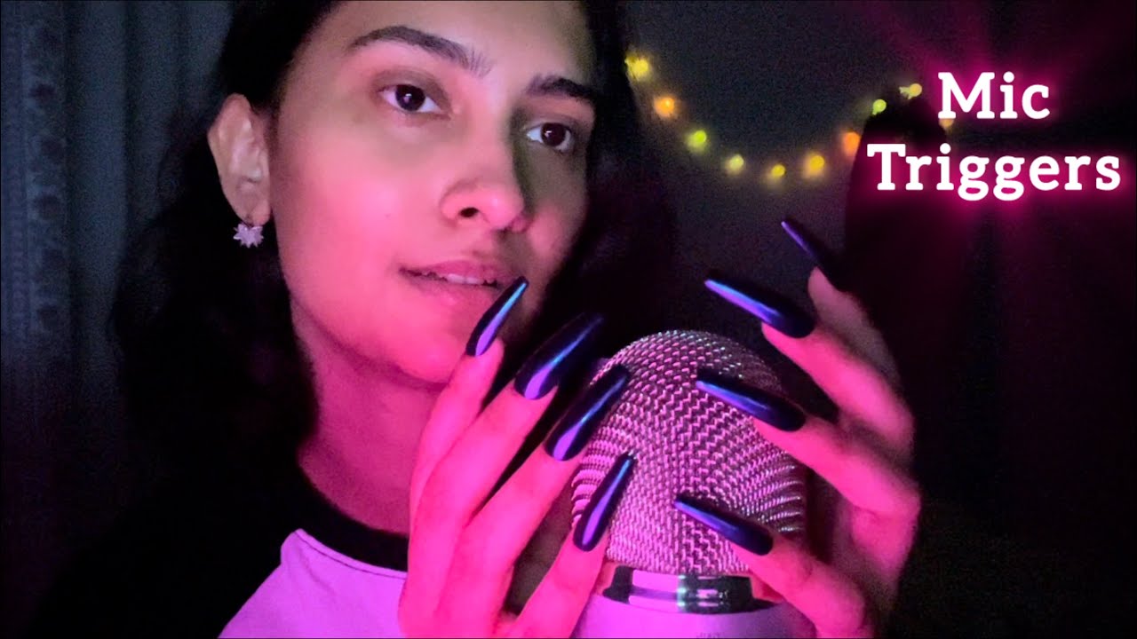 Asmr Intense Mic Triggers with LONG NAILS | (mic gripping, scratching, tapping, Spider rhyme)