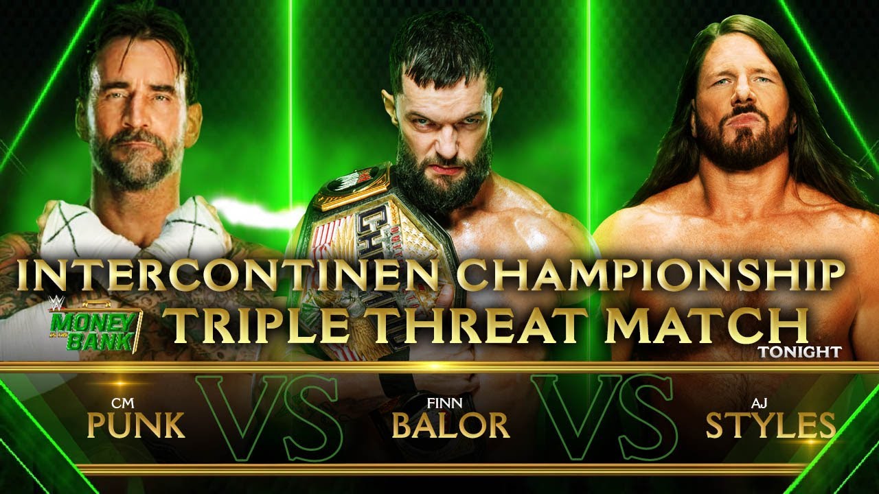 WWE2K25 Universe Mode | CM Punk vs. AJ Styles vs. Finn Balor | Intercontinental Championship Match
