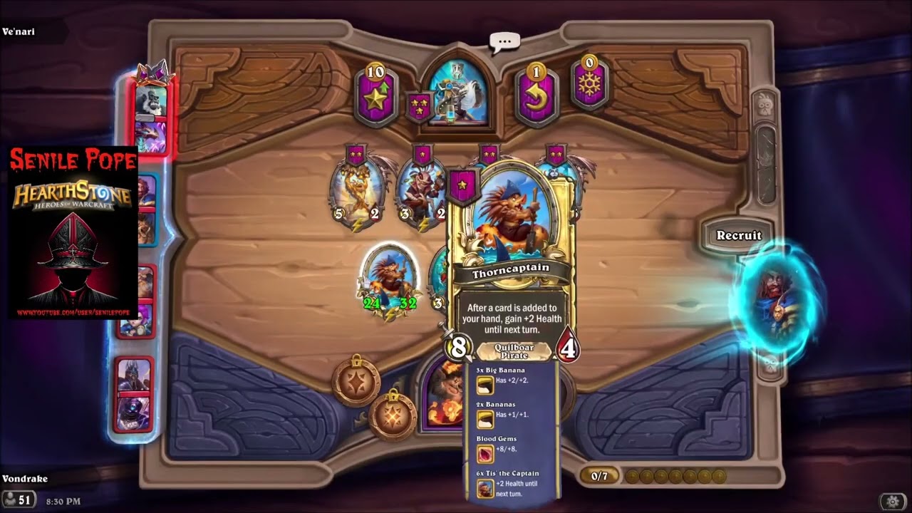 Hearthstone - Battleground DUO  - George the Fallen & Death Speaker Blackthorn -  Quillboar and Elem