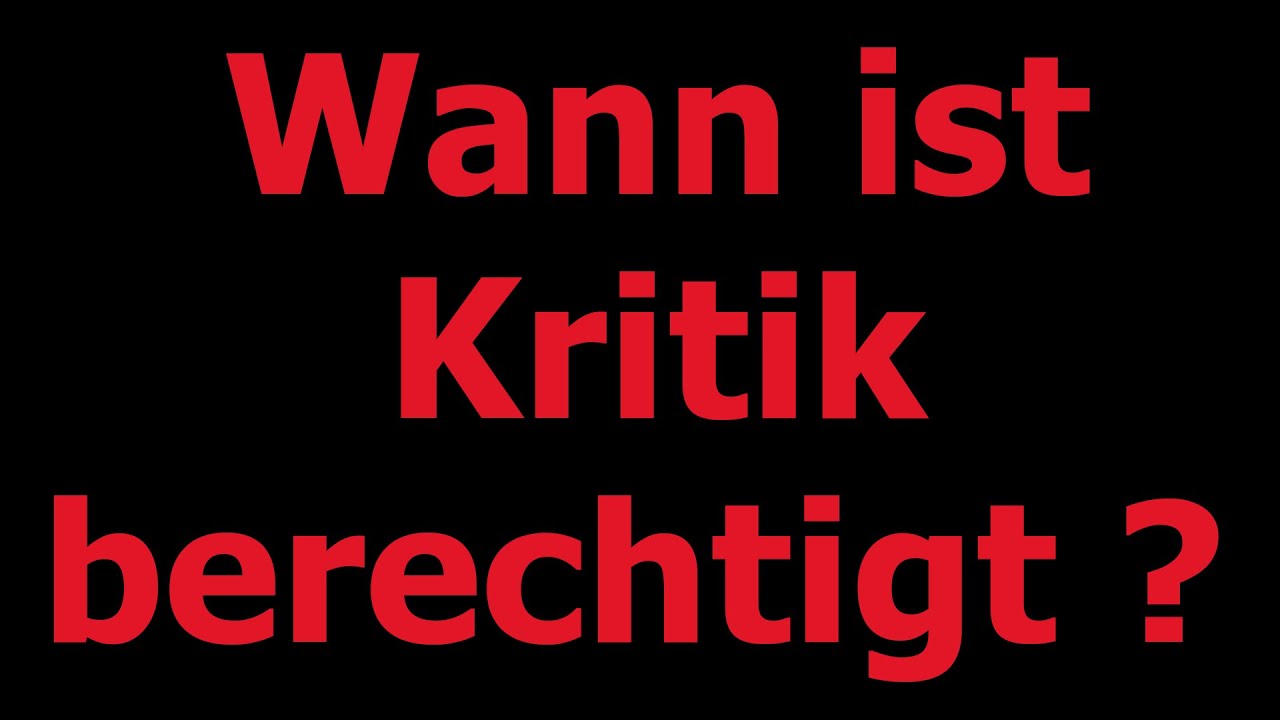 Wann ist Kritik berechtigt? | Filmdiskussion | Der Filmdialog