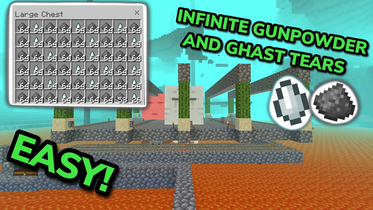 SIMPLE GHAST FARM TUTORIAL in Minecraft Bedrock (MCPE/Xbox/PS4/Nintendo Switch/PC)