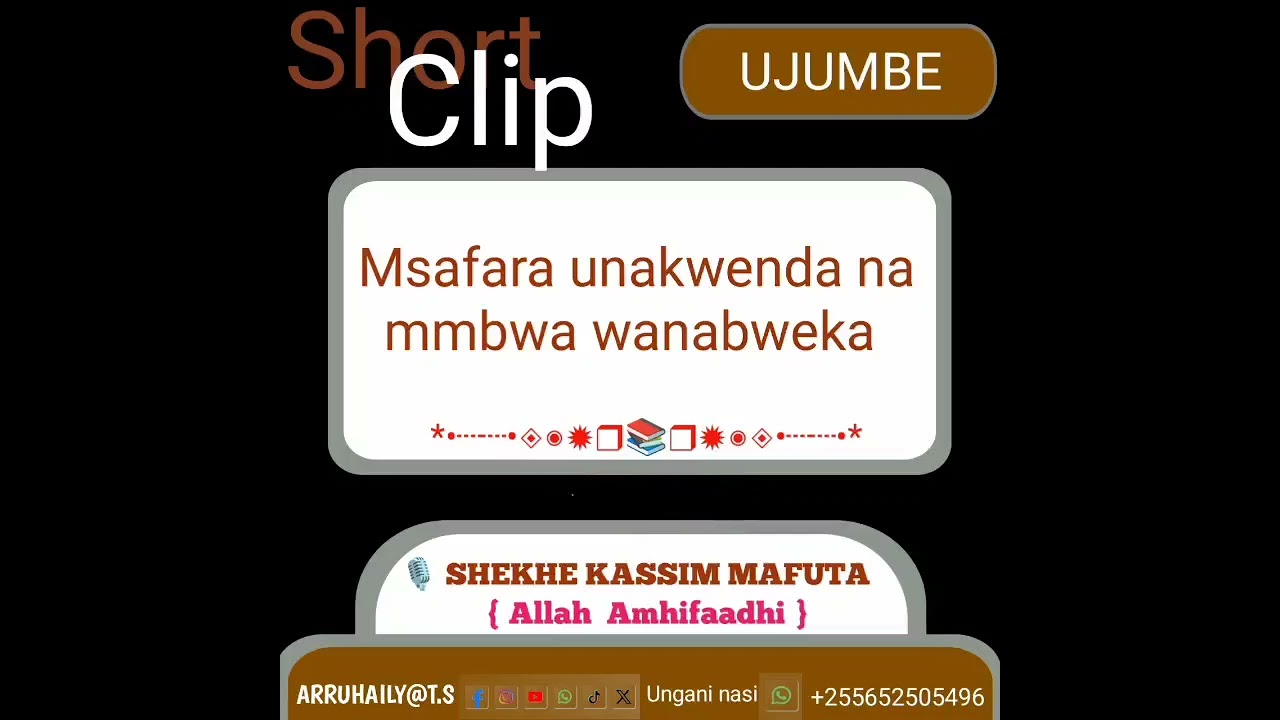 Msafara wa da'wah Salafiyyah unakwenda Mbele na huku Nyuma mmbora wanabweka.