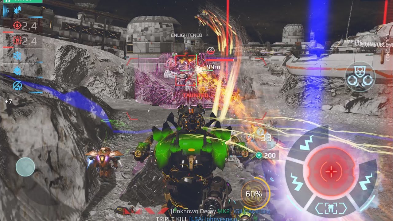 Running into a pair of Steam Fighters on the Moon | War Robots gameplay