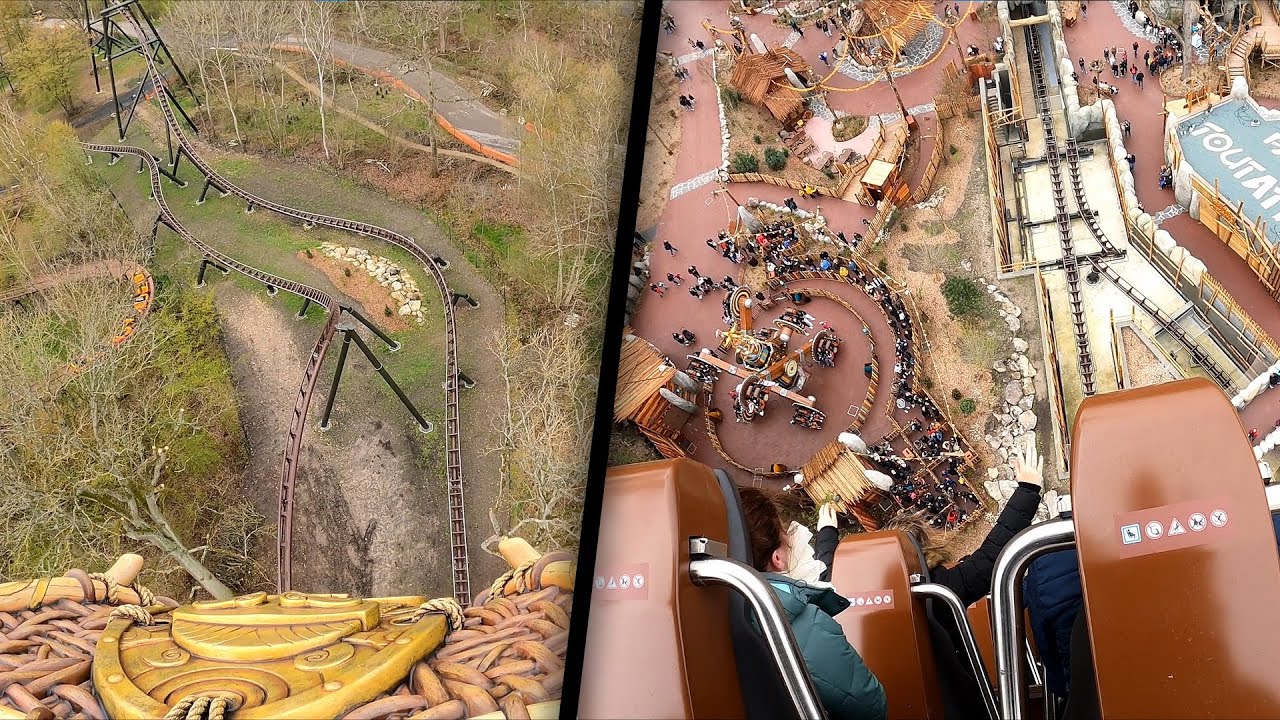 Toutatis POV front and backrow Onride / Parc Asterix new for 2023 Intamin Blitz Coaster / GoPro