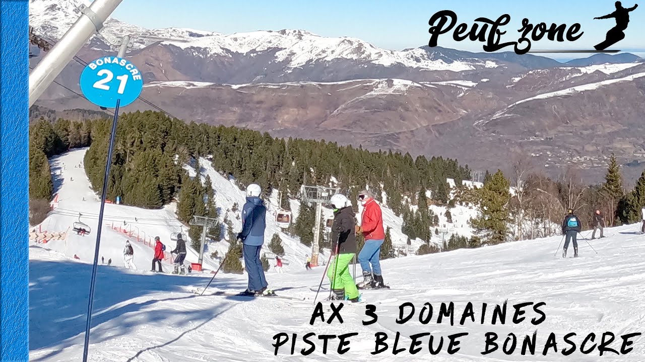 Ax 3 Domaines - Piste bleue Bonascre (station de ski Bonascre en Ariège)