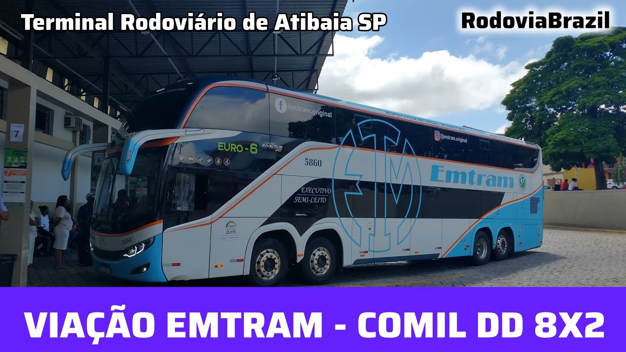 VIAÇÃO EMTRAM & CIA NA RODOVIÁRIA DE ATIBAIA SP 