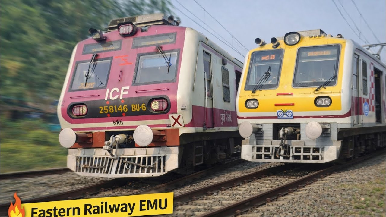 Eastern Railway ICF EMU Local Train Journey