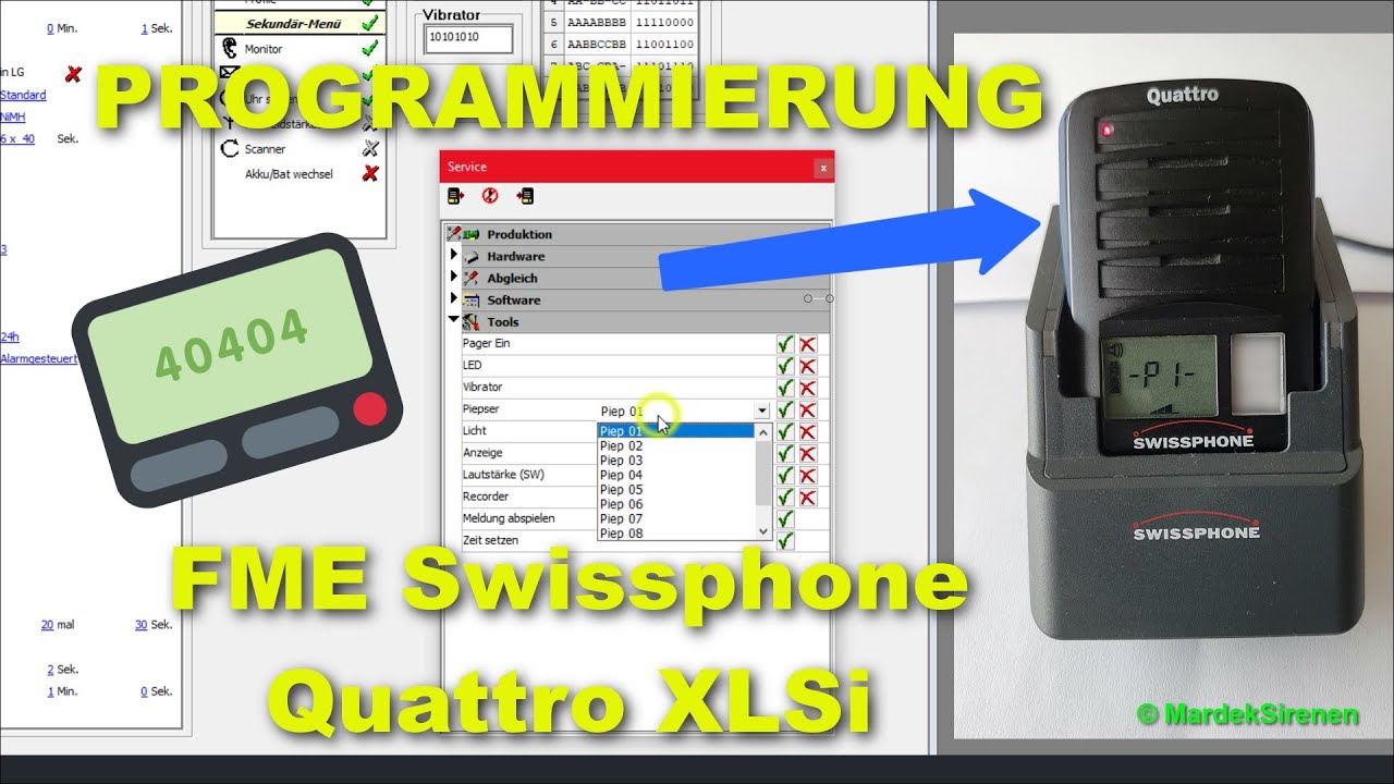 Programmierung FME Swissphone Quattro XLSi mit PSW [Tutorial]