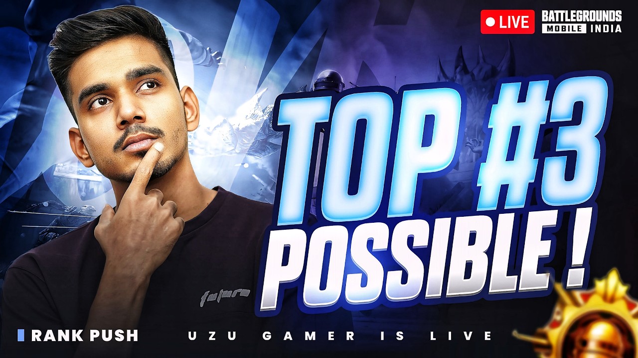 TOP 3 WITH SHER  | CONQUEROR RANK PUSH DAY 26 | BGMI LIVE | UZU GAMER