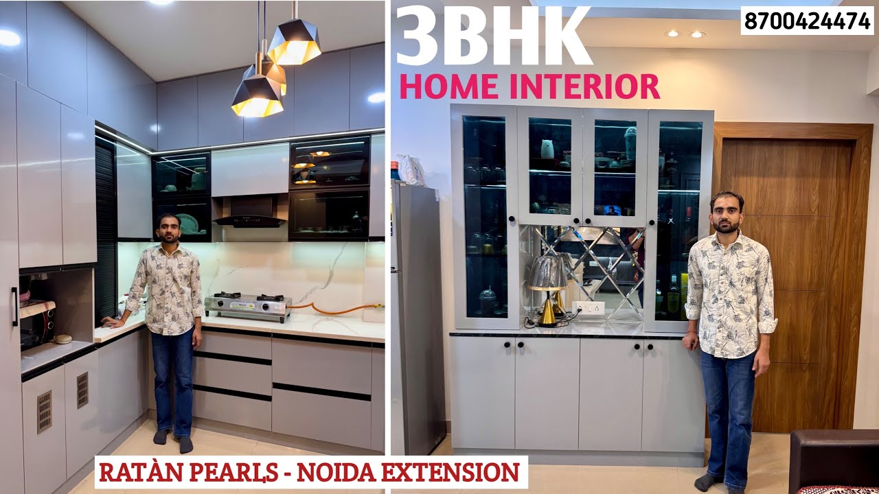 Ratan Pearl Interior Design Noida Extension I Ratan pearl 3bhk + Servent