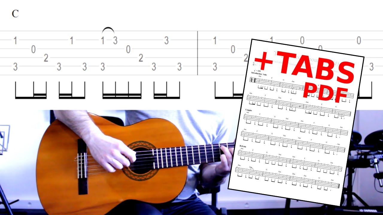 La rose et l'armure - Antoine Elie (tuto guitare)
