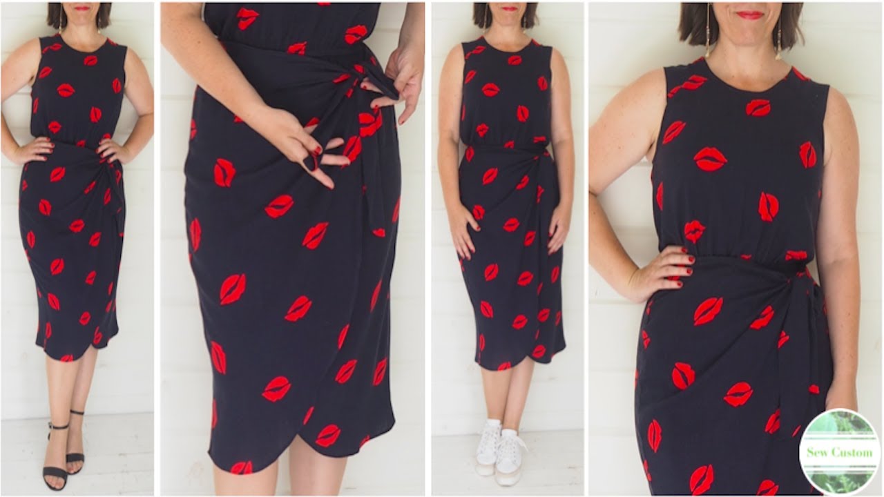 How I Sewed my Summer Dress with Sarong Style Wrap Skirt