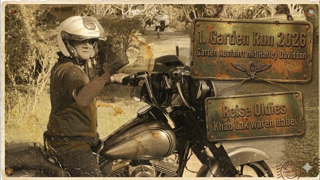 Khao Lak erleben, 1. Bungalow Garden Ride 03/2026 - mit Harley Davidson, Honda, BMW durch den Garten