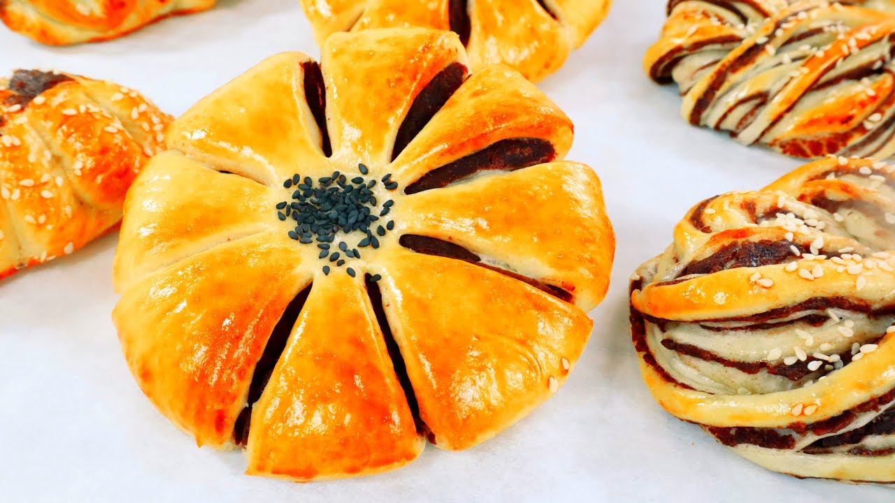 Red bean paste Bread very Delicious soft fluffy and beautiful lovely ▏Gabaomom Cuisine 佳宝妈美食