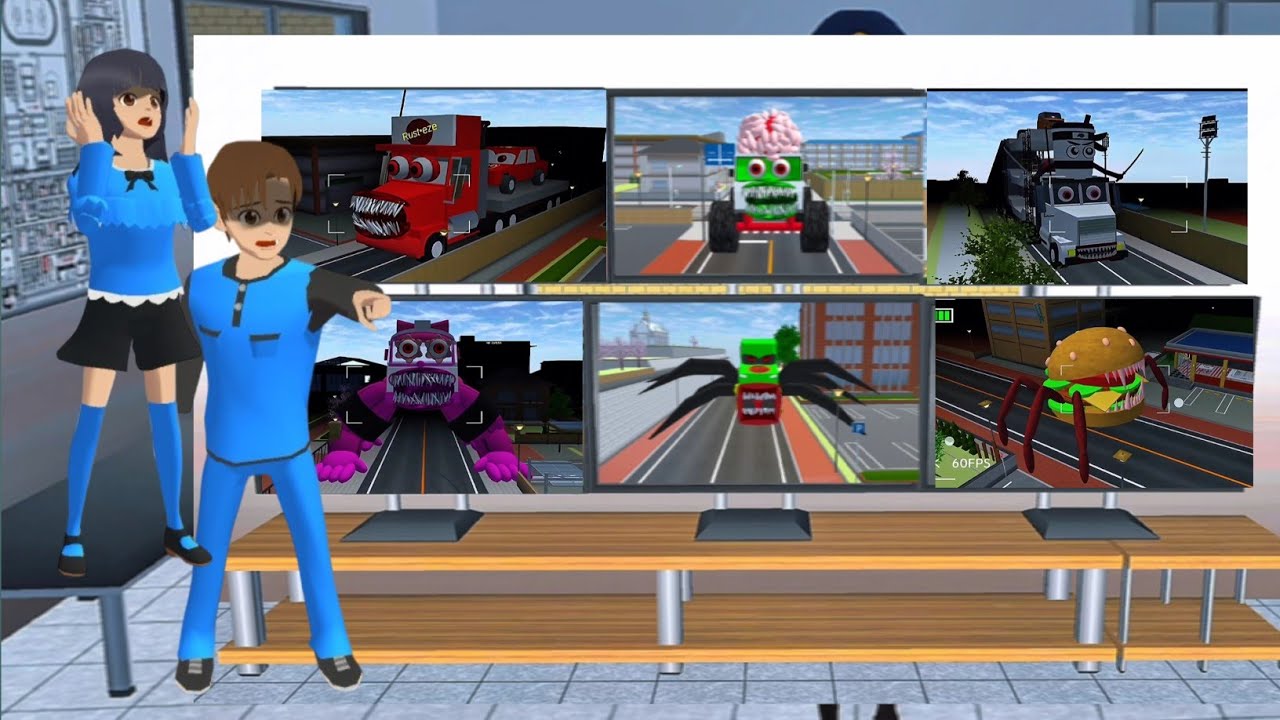 Yuta Mio Panik Buat Banyak CCTV Merekam Semua Car Eater Di Kota Sakura 😱| Sakura School Simulator