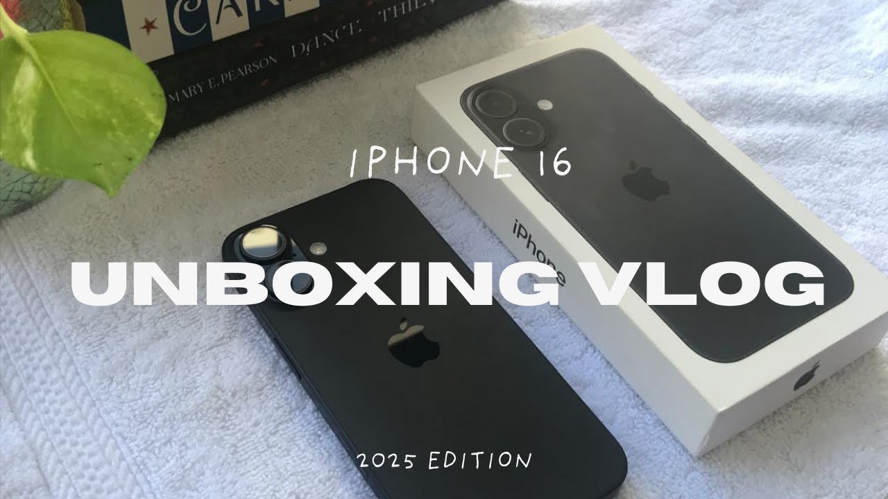 iPhone 16 (black) aesthetic unboxing || setup & camera test